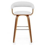 Sgabello Ecopelle Legno - Ontario Bianco