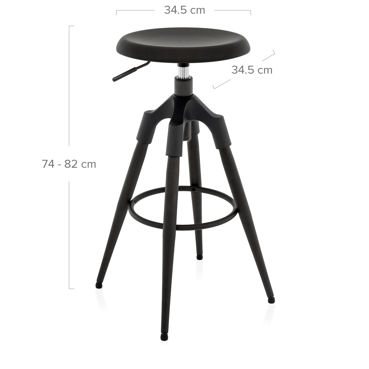 Sgabello Metallo - Onyx Nero