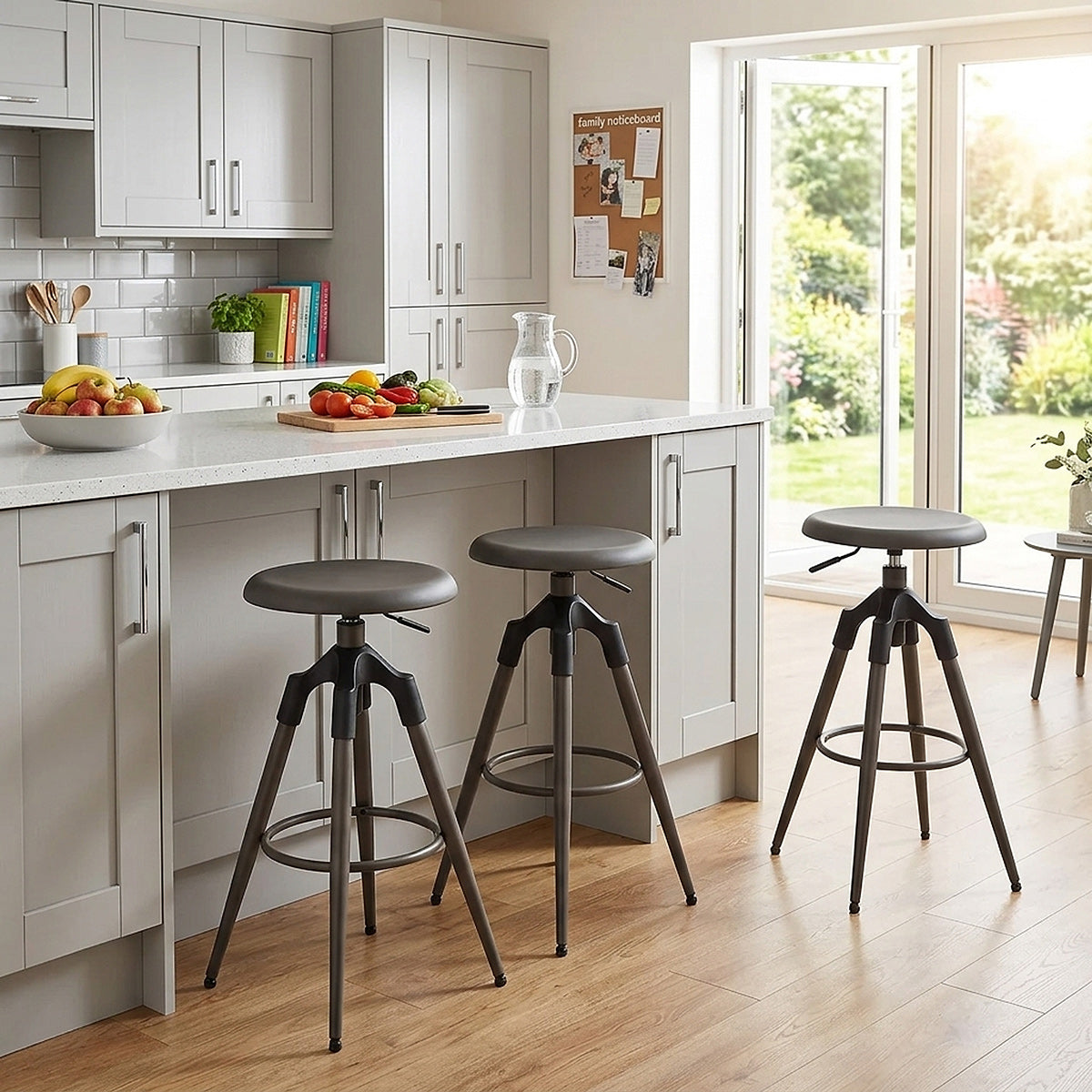 Sgabello Metallo - Onyx Grigio