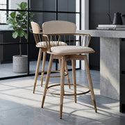 Sgabello Tessuto Legno - Opera Crema