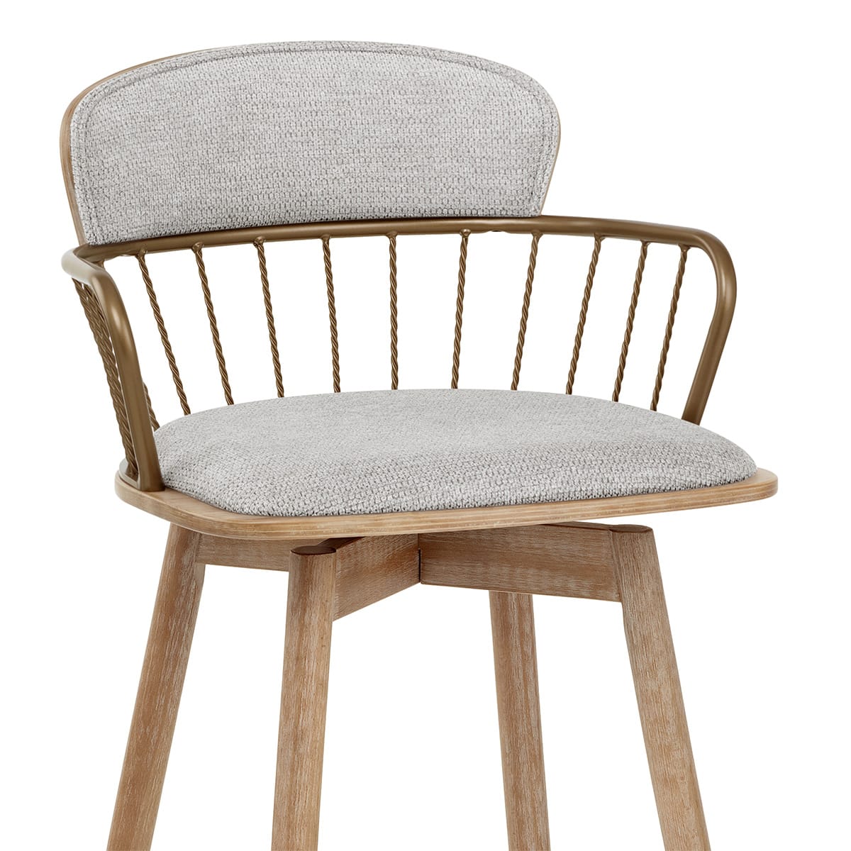 Sgabello Tessuto Legno - Opera Grigio