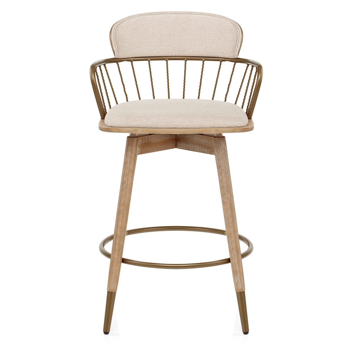 Sgabello Tessuto Legno - Opera Crema