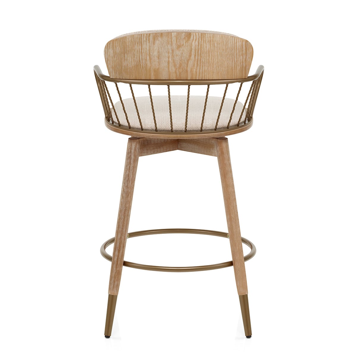 Sgabello Tessuto Legno - Opera Crema