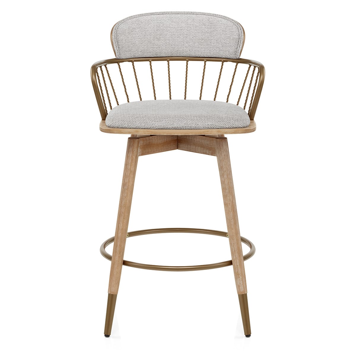 Sgabello Tessuto Legno - Opera Grigio