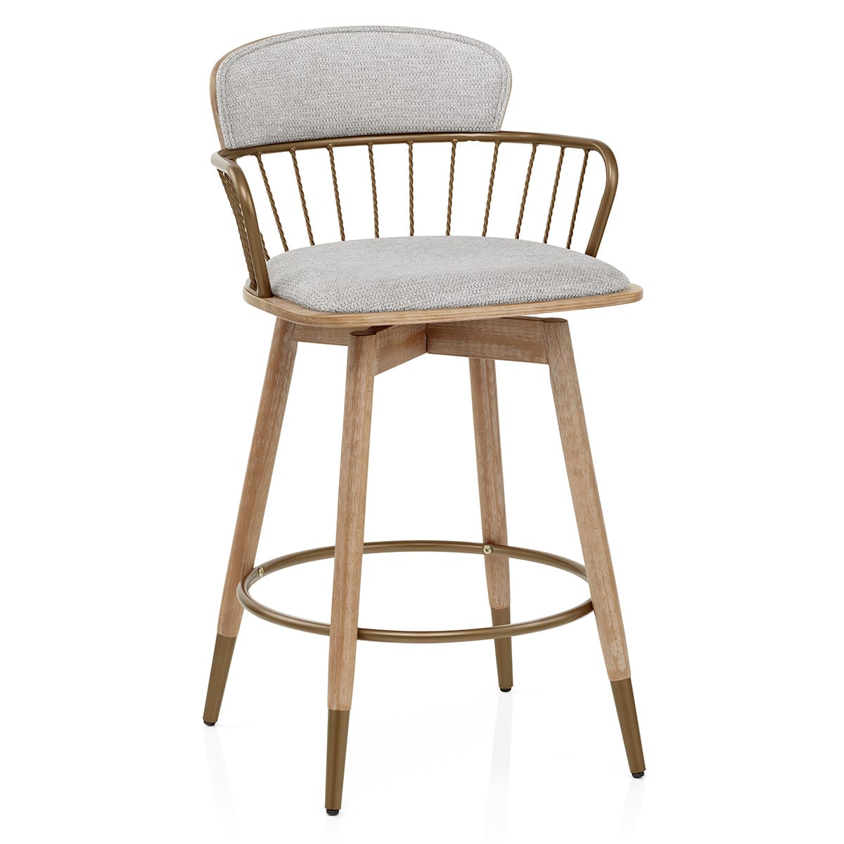 Sgabello Tessuto Legno - Opera Grigio