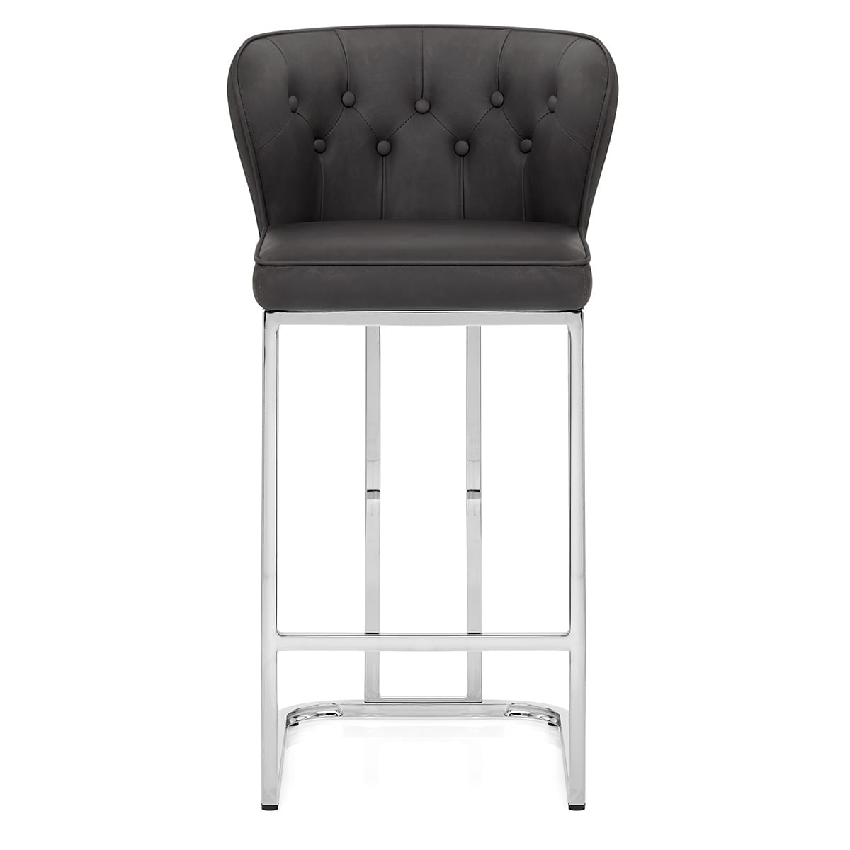 Sgabello Ecopelle - Oregon Grigio scuro