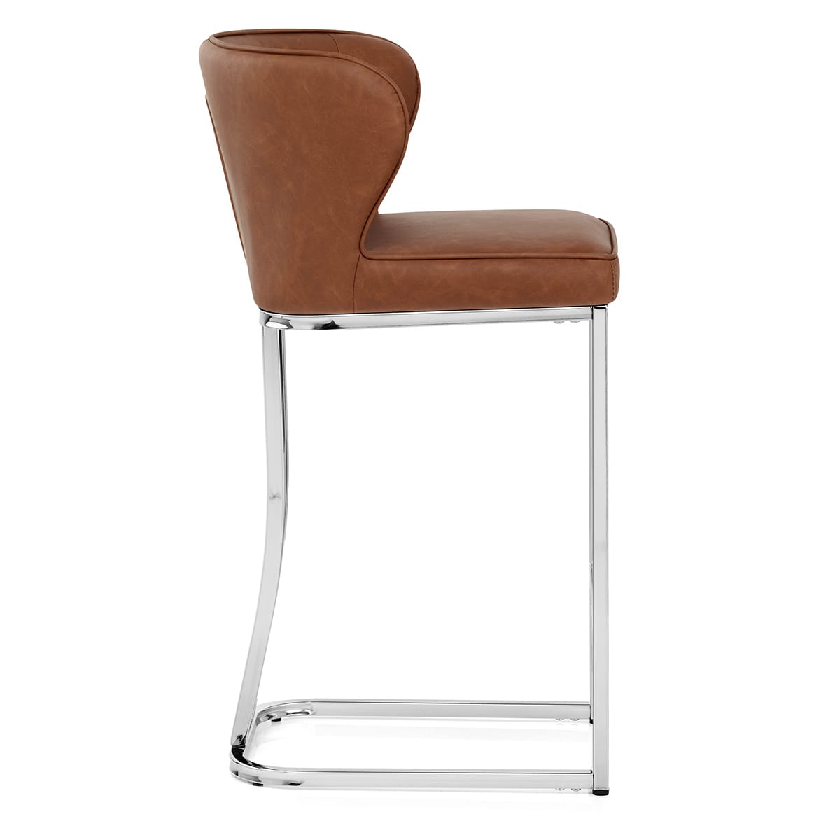 Sgabello Ecopelle - Oregon Marrone