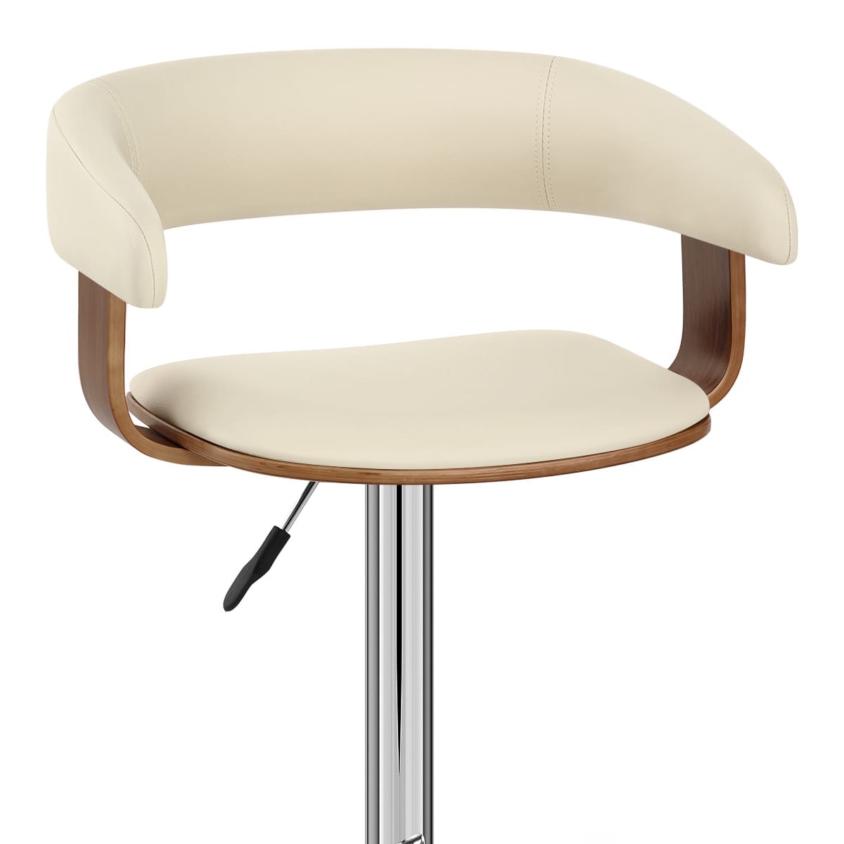 Sgabello Ecopelle Cromato - Orlando Crema