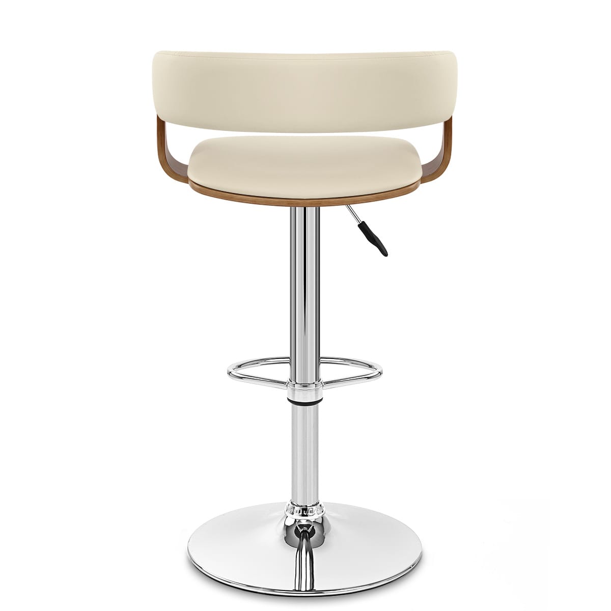 Sgabello Ecopelle Cromato - Orlando Crema