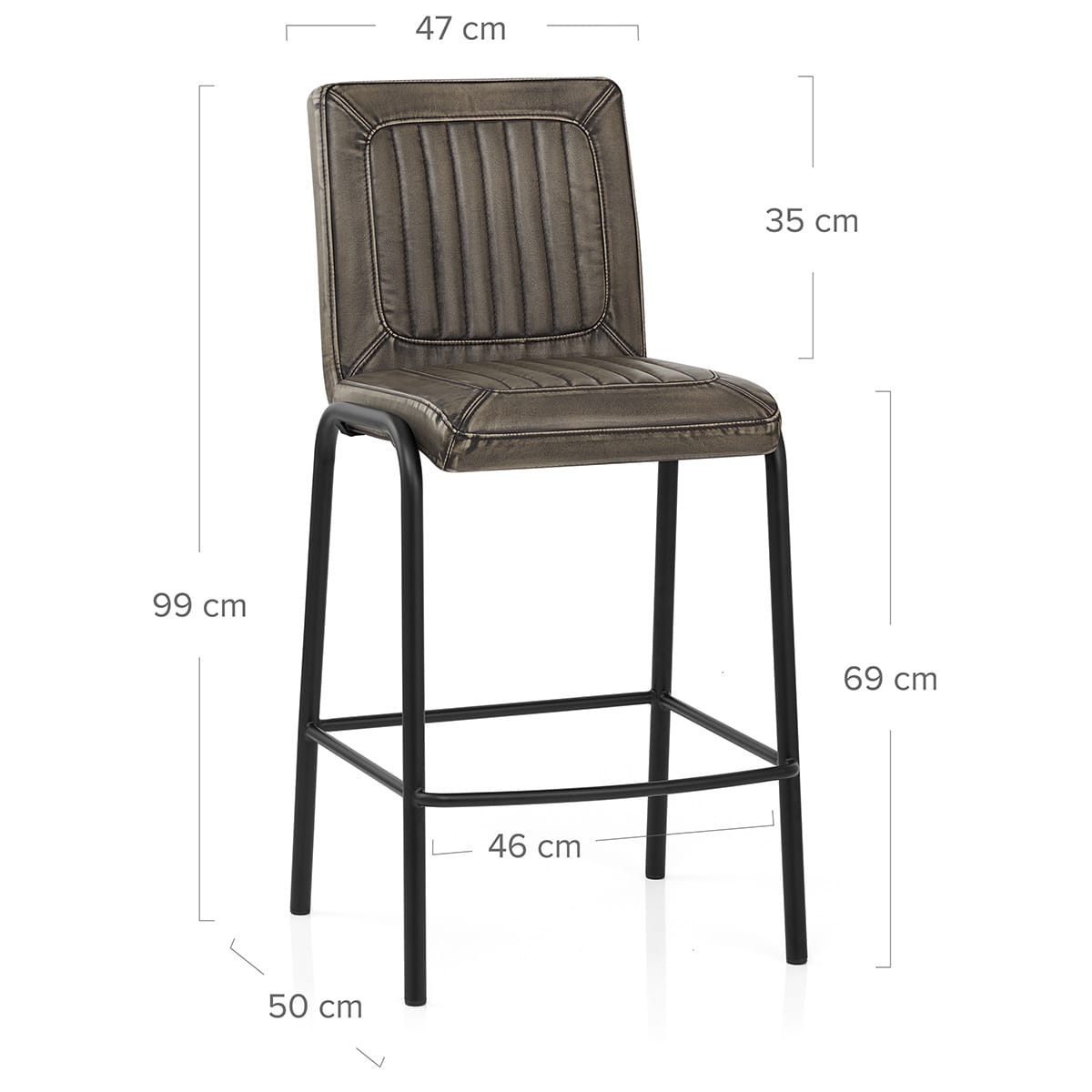 Sgabello Ecopelle - Osprey Grigio
