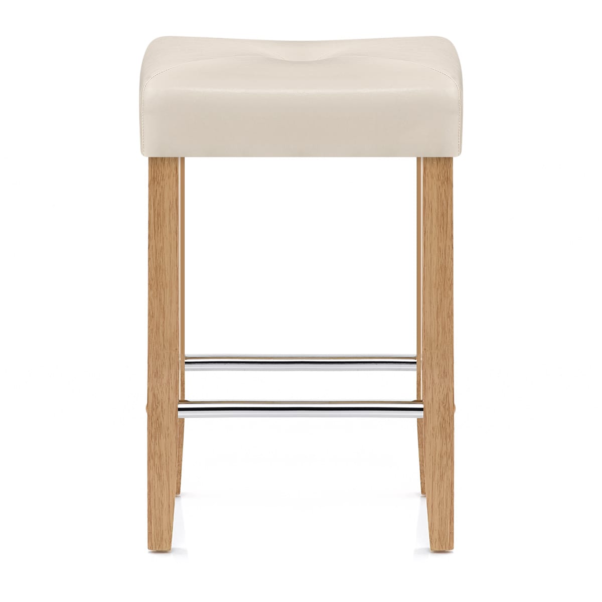 Sgabello Ecopelle Legno - Otis Quercia Crema