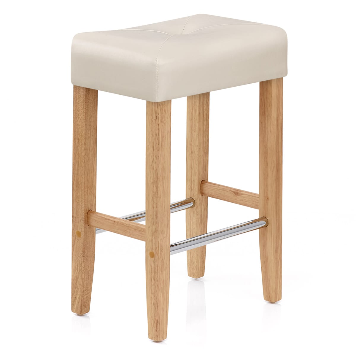 Sgabello Ecopelle Legno - Otis Quercia Crema