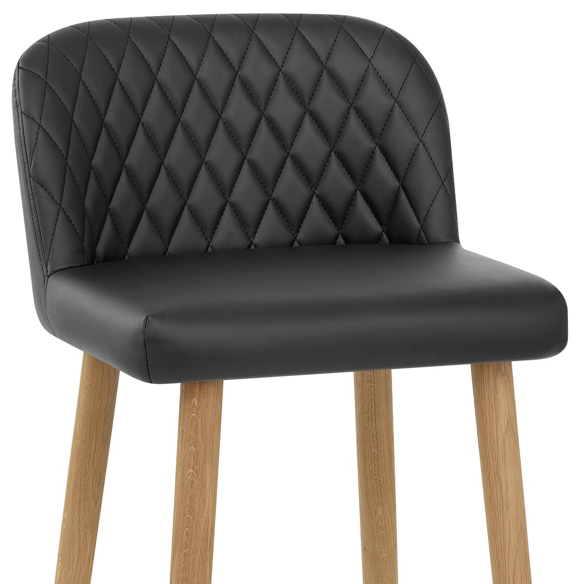 Sgabello Ecopelle Quercia - Pacific Nero