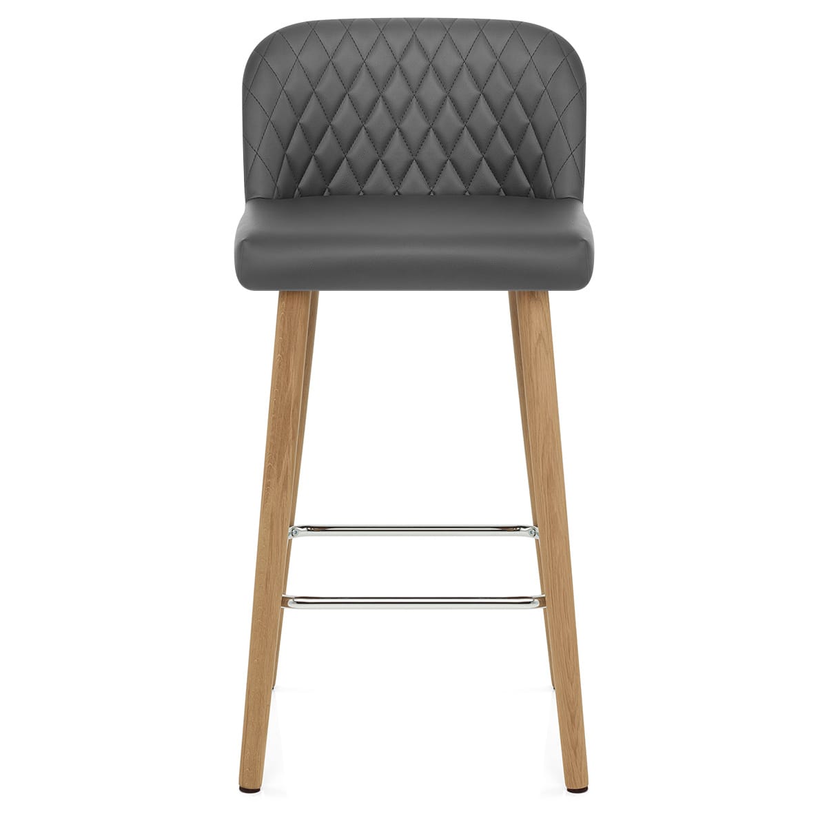 Sgabello Ecopelle Quercia - Pacific Grigio
