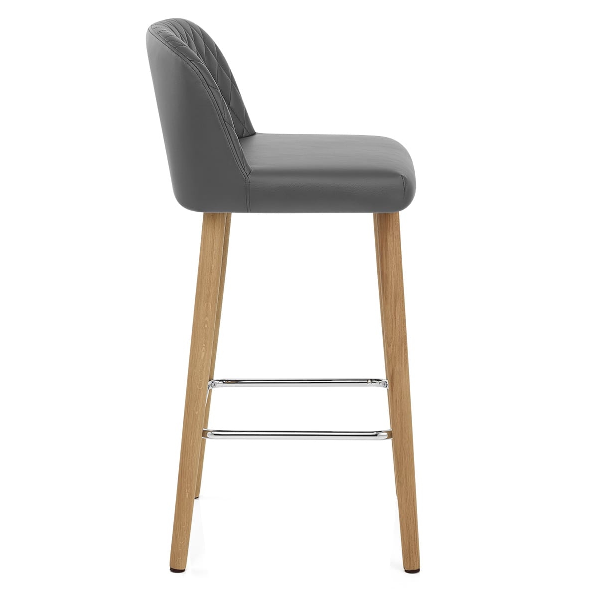 Sgabello Ecopelle Quercia - Pacific Grigio
