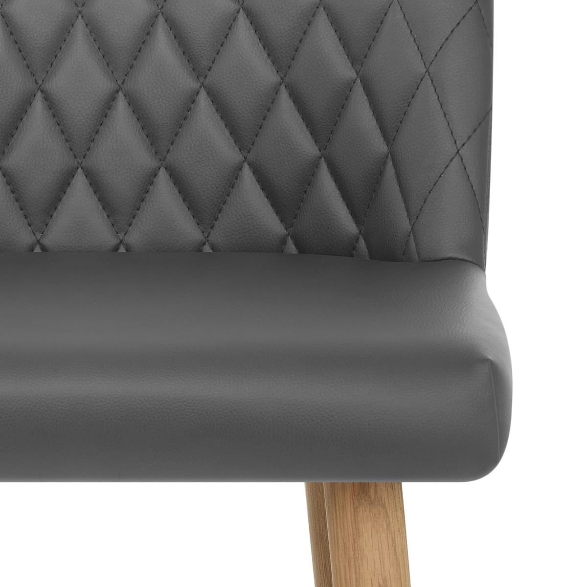 Sgabello Ecopelle Quercia - Pacific Grigio
