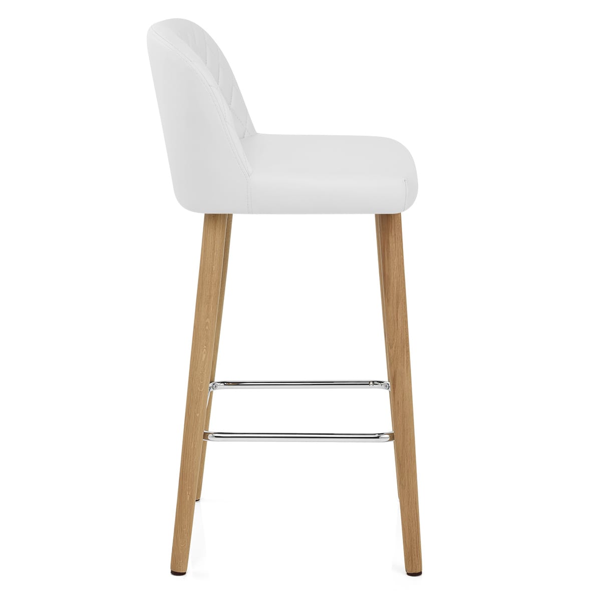 Sgabello Ecopelle Quercia - Pacific Bianco