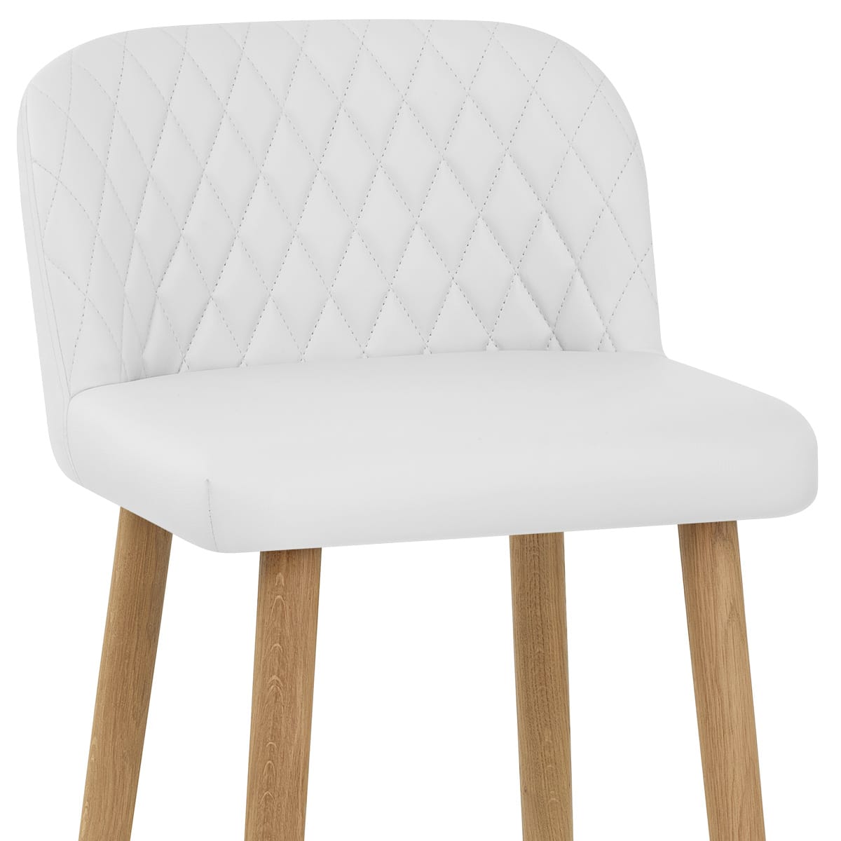 Sgabello Ecopelle Quercia - Pacific Bianco
