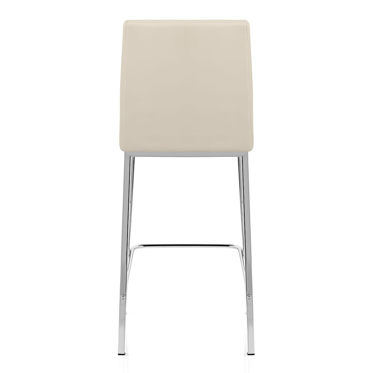 Sgabello Ecopelle Cromato - Pacino Crema