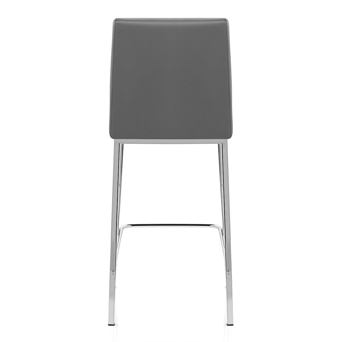 Sgabello Ecopelle Cromato - Pacino Grigio Scuro