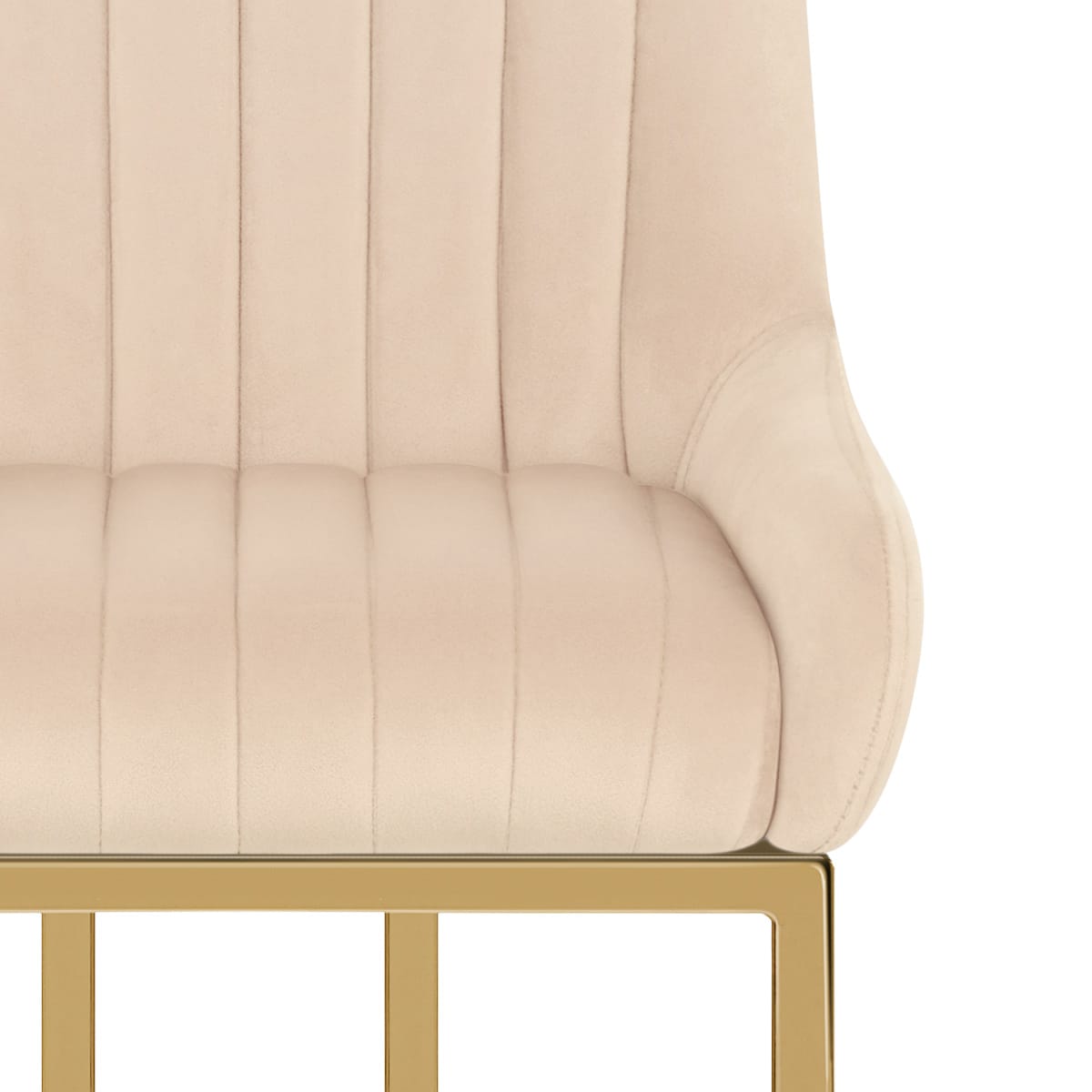 Sgabello Velluto - Paget Crema