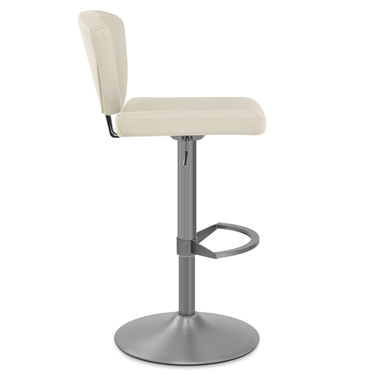 Sgabello Vera Pelle Graffite - Pearl Crema