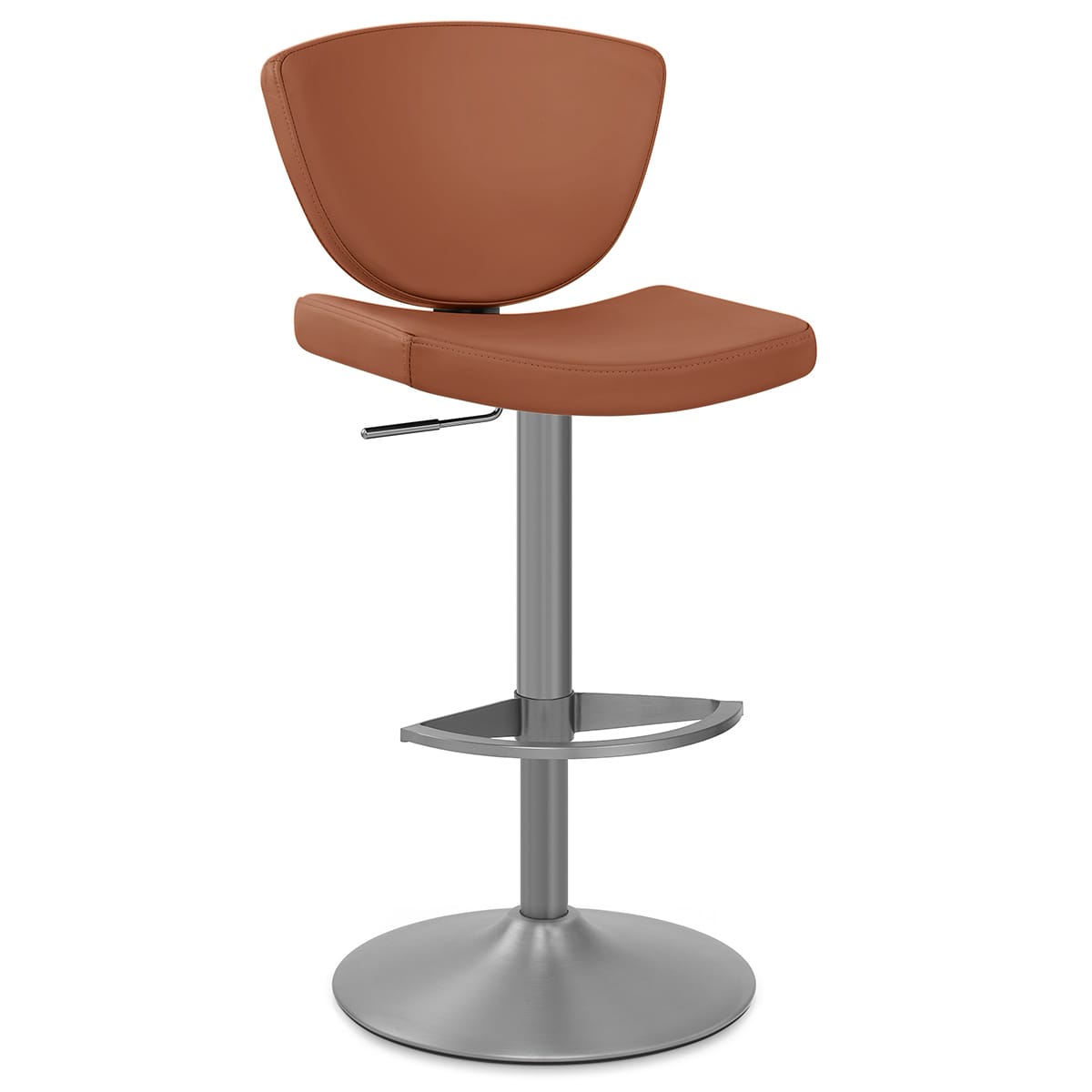 Sgabello Vera Pelle Graffite - Pearl Marrone