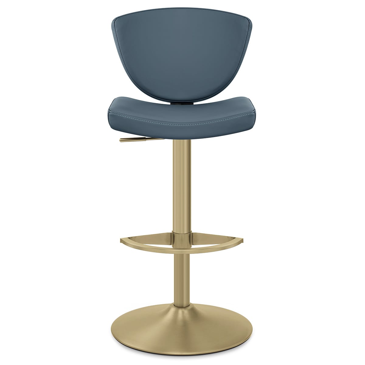 Sgabello da bar Vera Pelle Oro - Pearl Blu