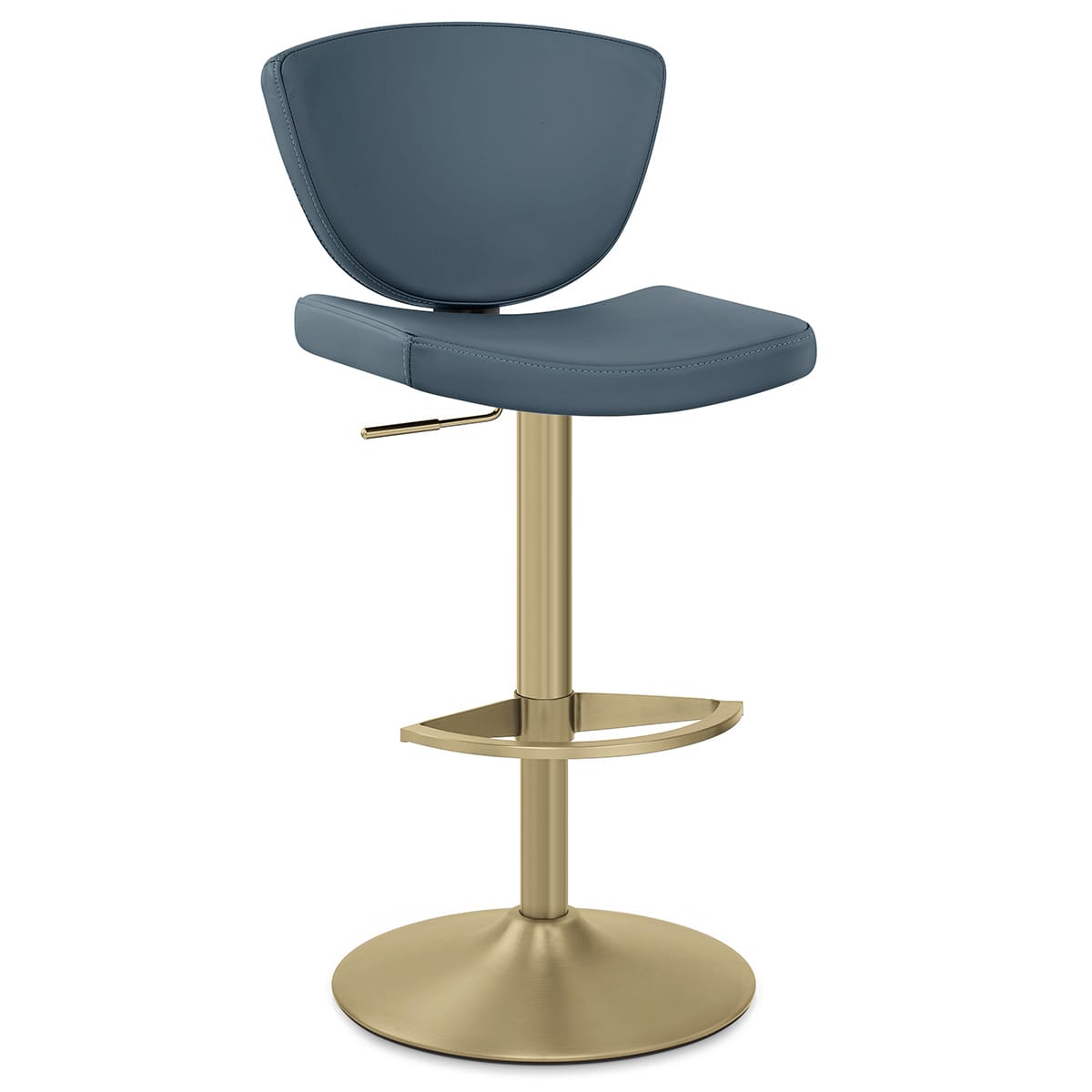 Sgabello da bar Vera Pelle Oro - Pearl Blu