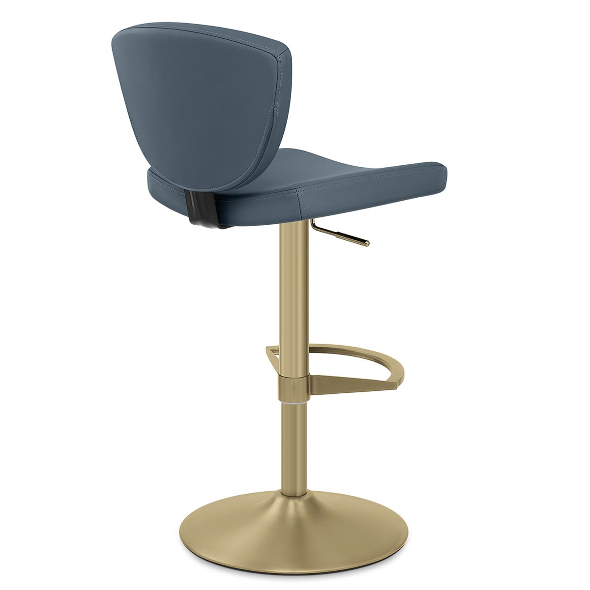 Sgabello da bar Vera Pelle Oro - Pearl Blu