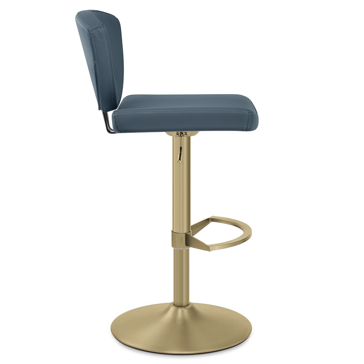 Sgabello da bar Vera Pelle Oro - Pearl Blu
