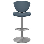 Sgabello Vera Pelle - Pearl Blu