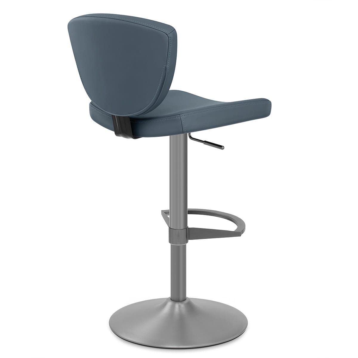 Sgabello Vera Pelle - Pearl Blu