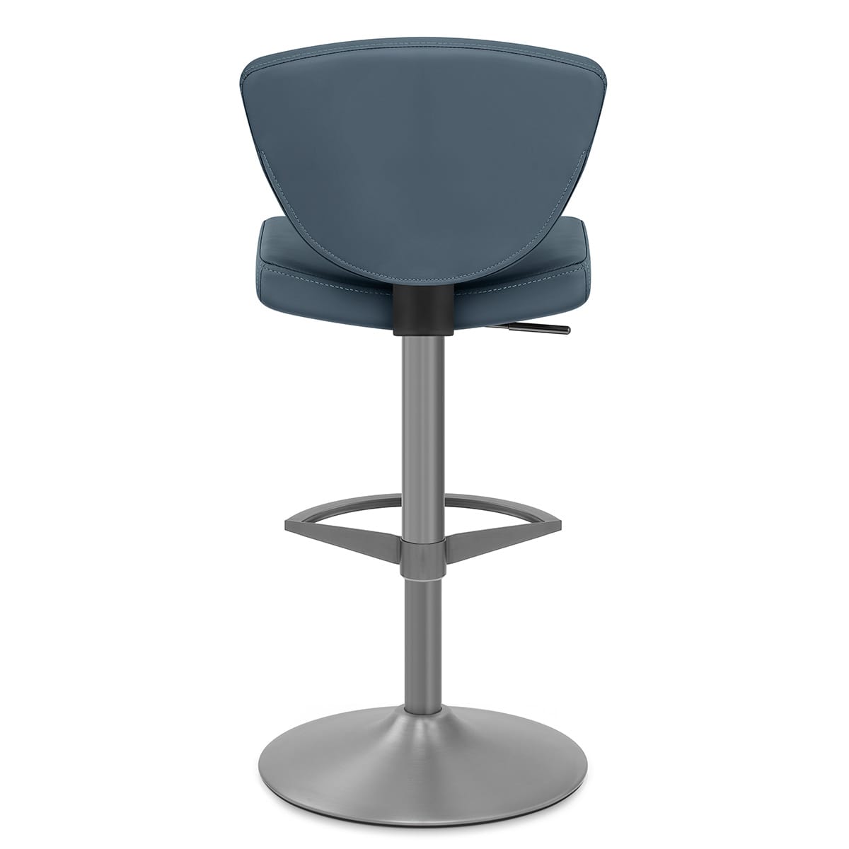 Sgabello Vera Pelle - Pearl Blu