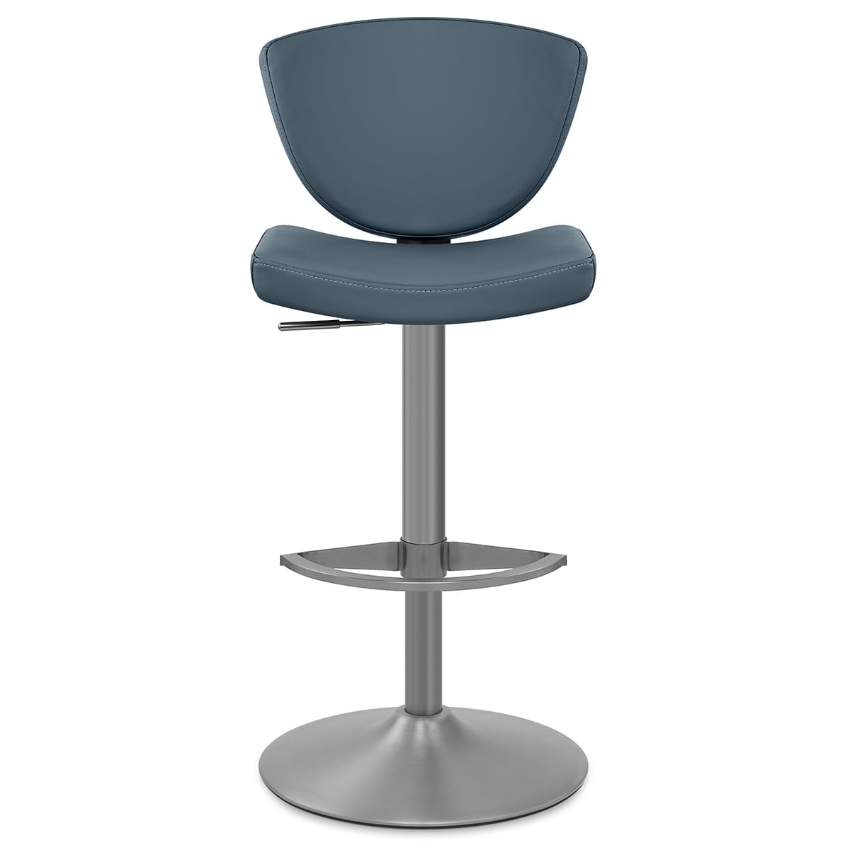 Sgabello Vera Pelle - Pearl Blu