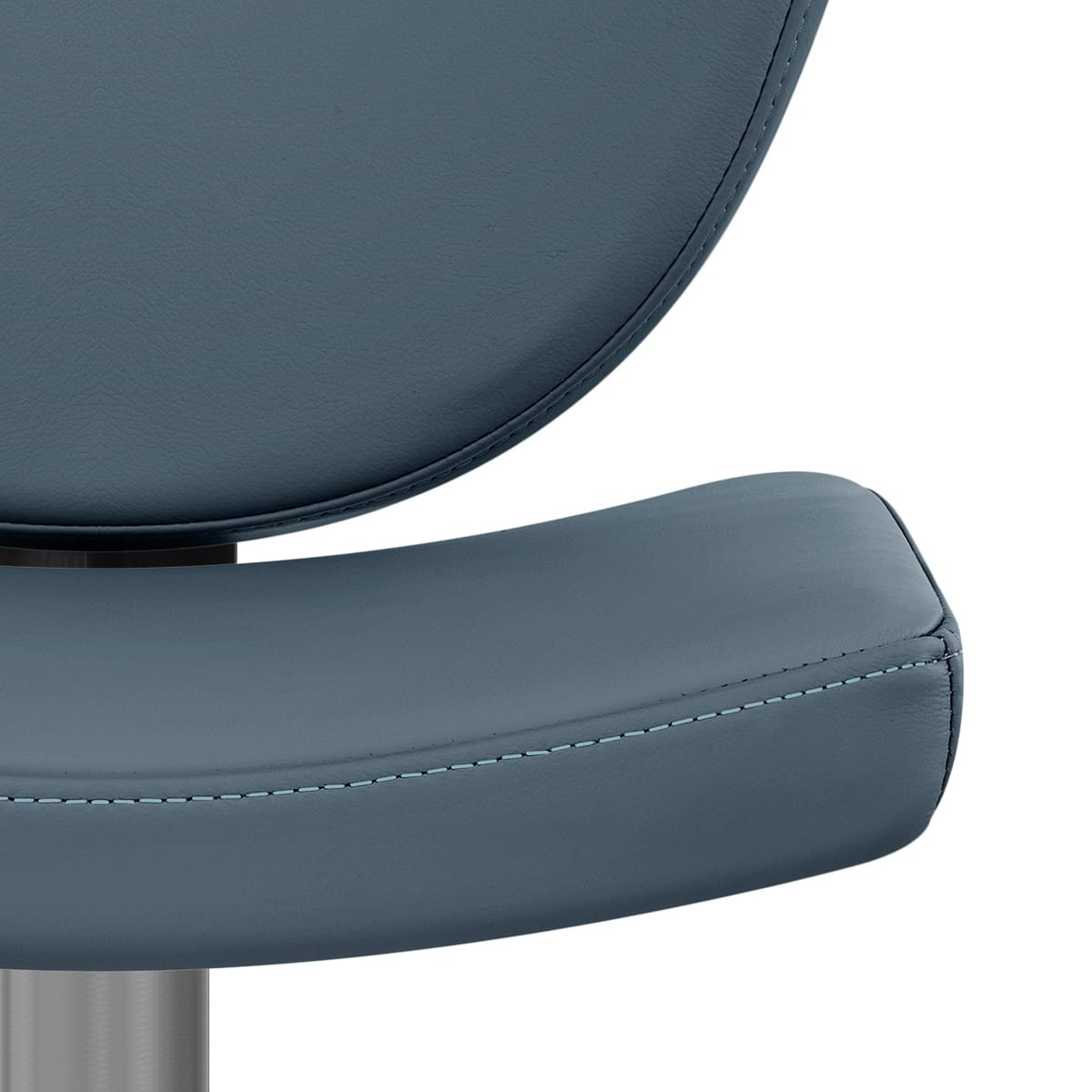 Sgabello Vera Pelle - Pearl Blu