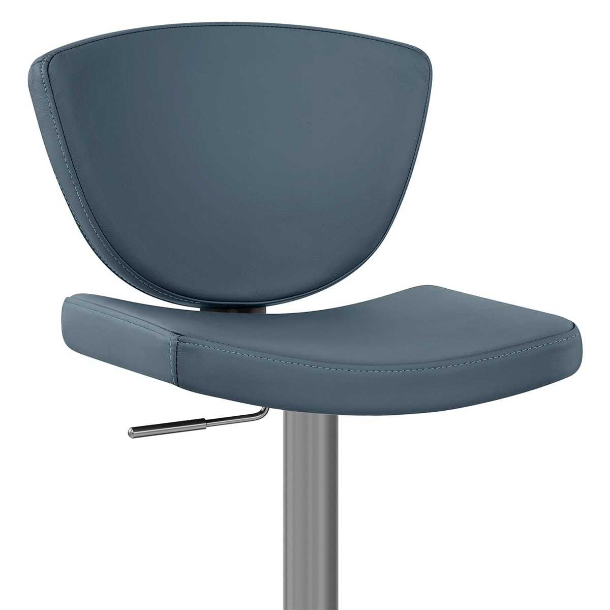 Sgabello Vera Pelle - Pearl Blu