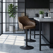 Sgabello Ecopelle - Perth Marrone
