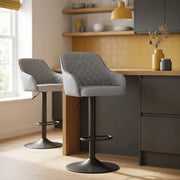Sgabello Ecopelle - Perth Grigio