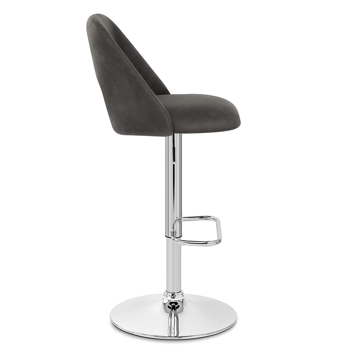 Sgabello Ecopelle - Phoenix Grigio scuro