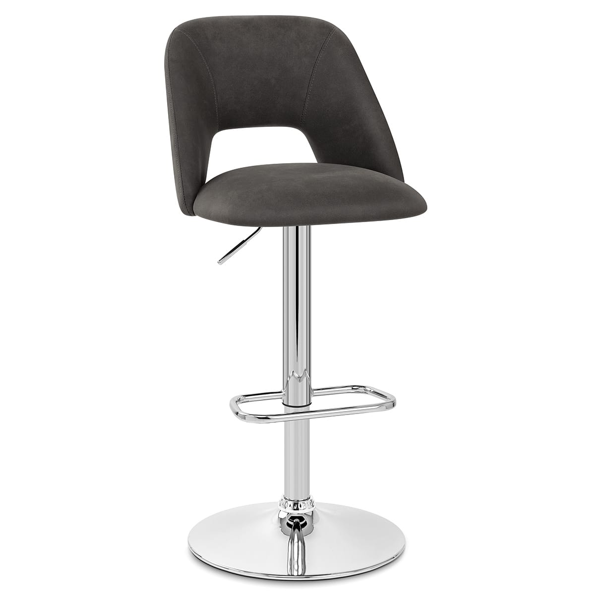 Sgabello Ecopelle - Phoenix Grigio scuro