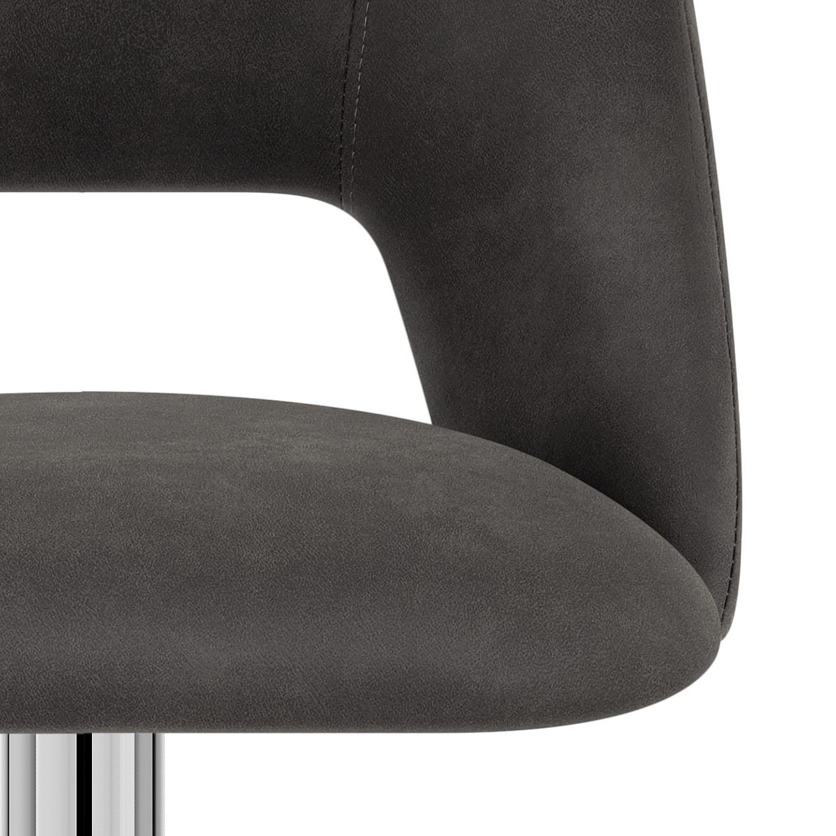 Sgabello Ecopelle - Phoenix Grigio scuro
