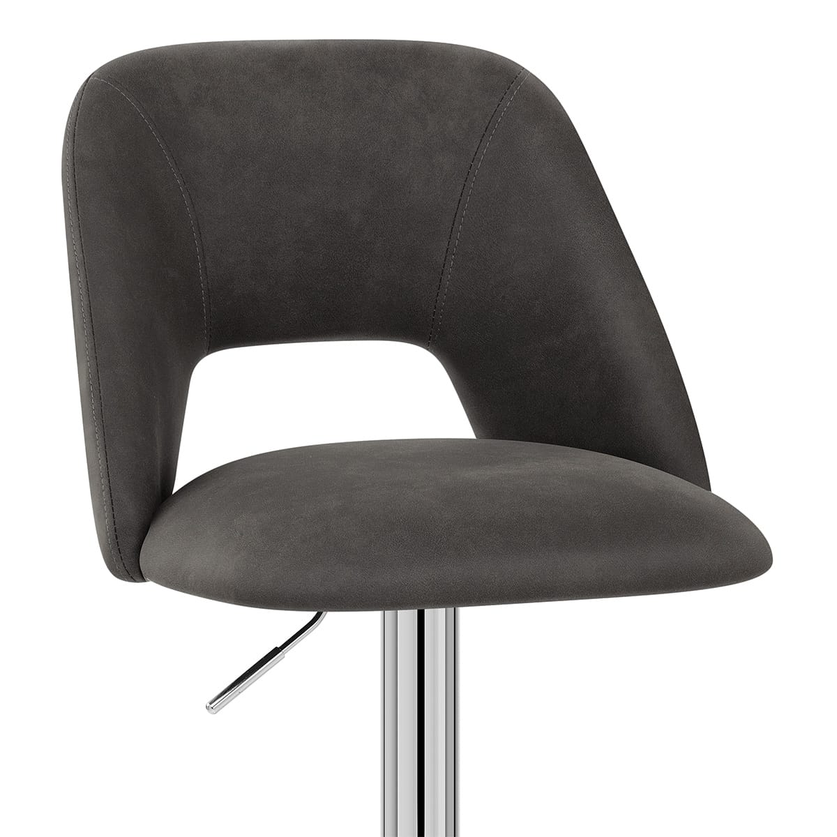 Sgabello Ecopelle - Phoenix Grigio scuro