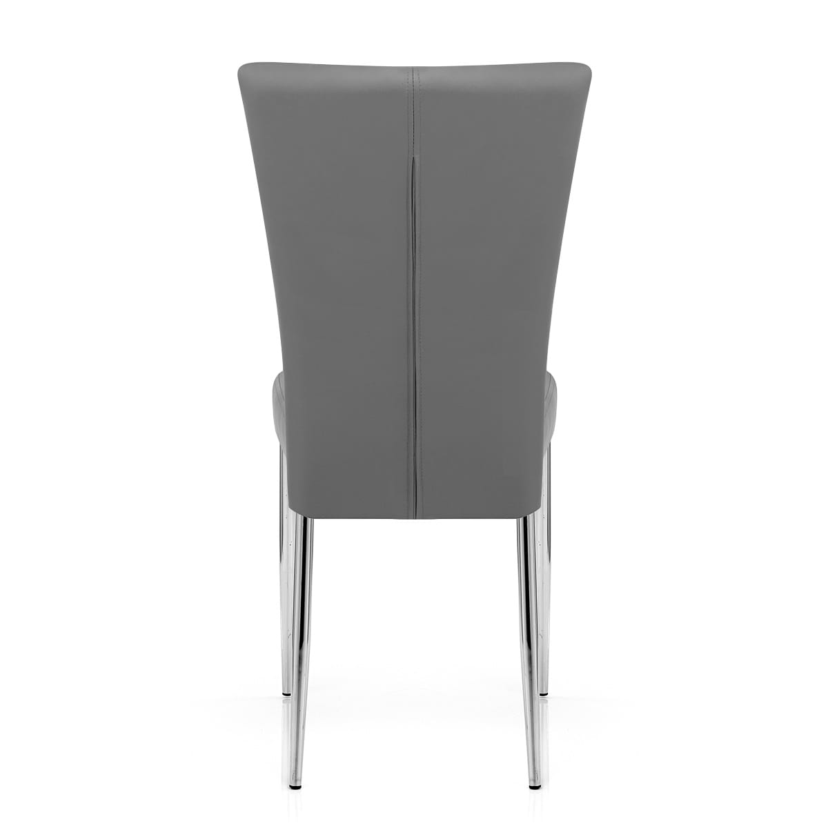 Sedia da pranzo Ecopelle Cromato - Picasso Grigio