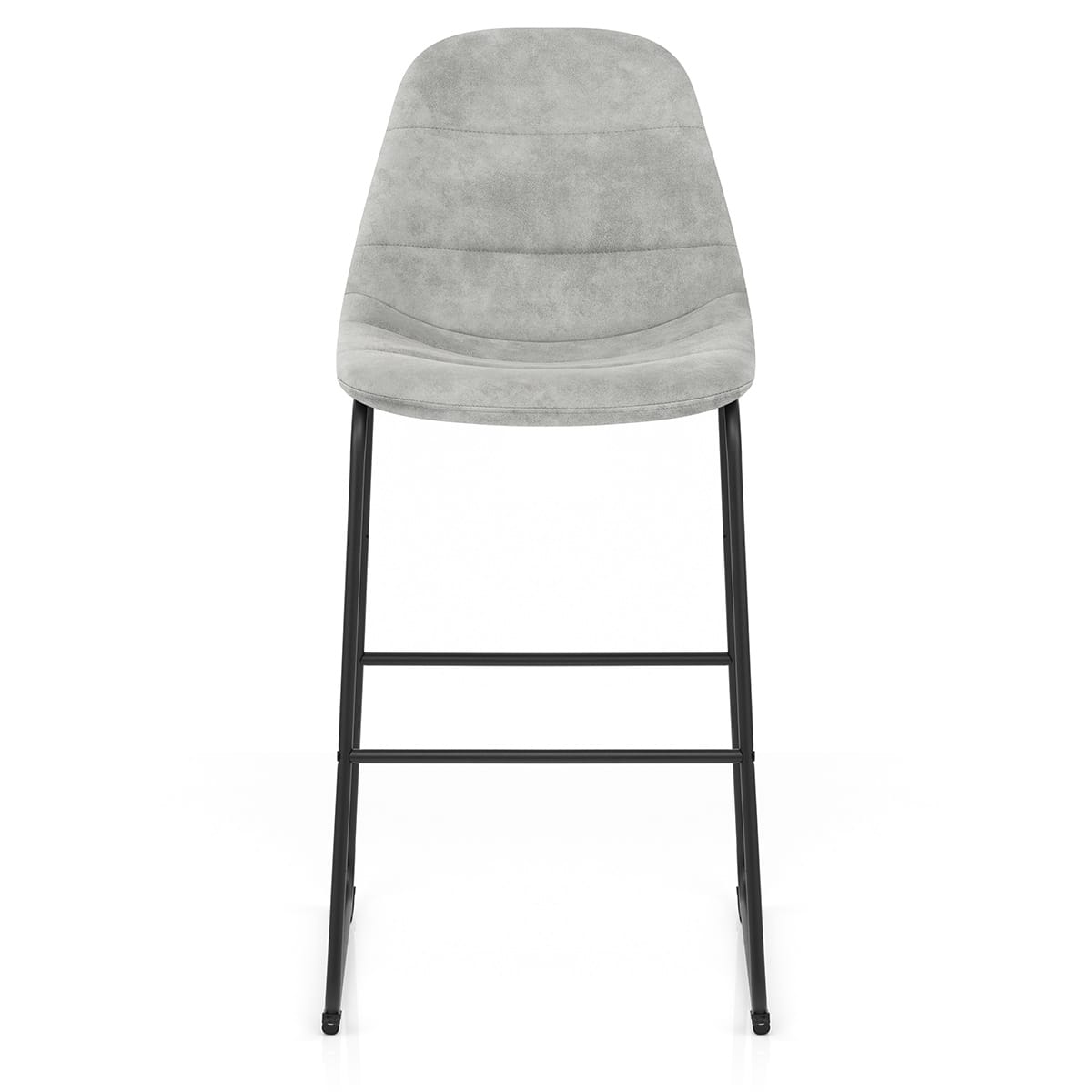 Sgabello Tessuto Anticato - Platina Grigio