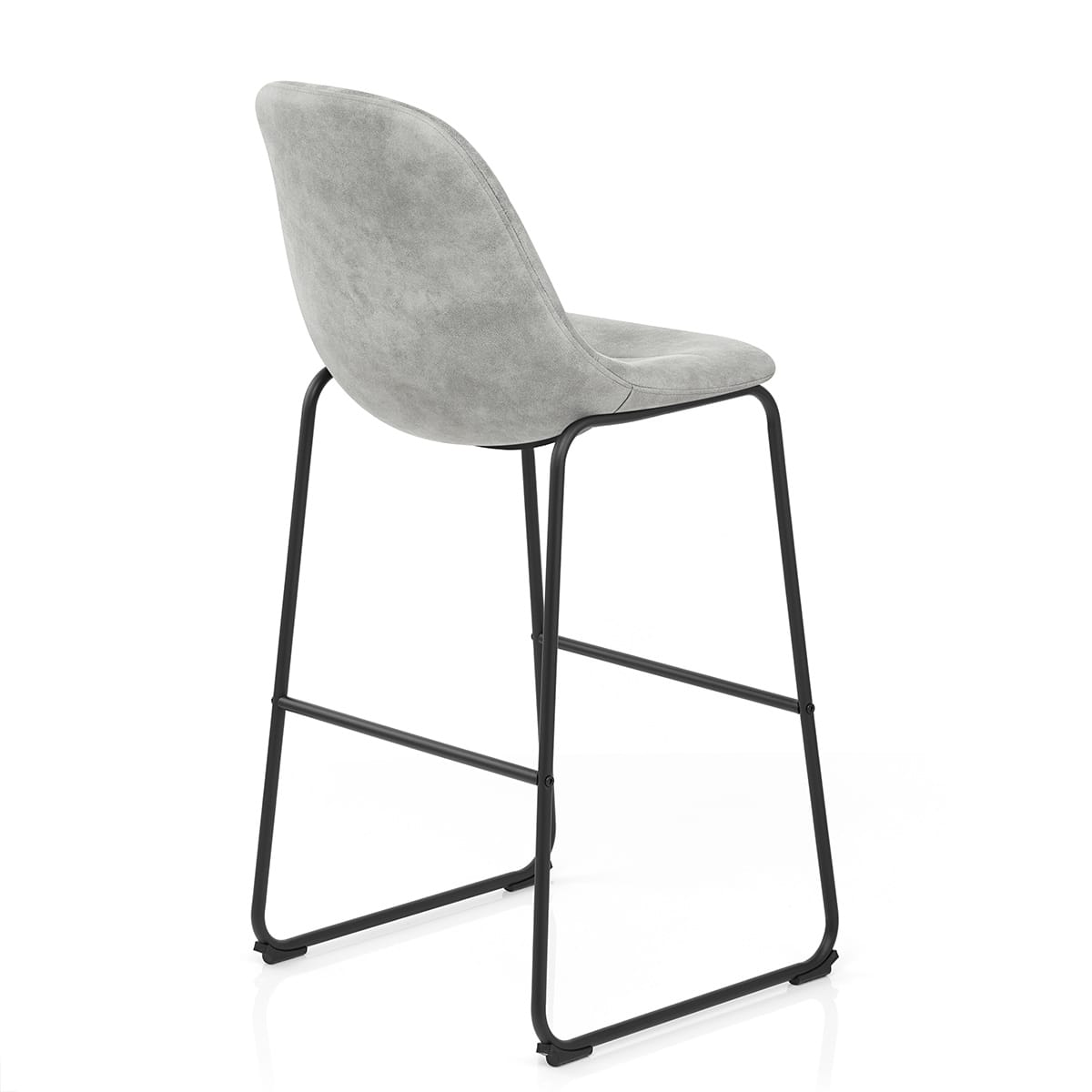 Sgabello Tessuto Anticato - Platina Grigio