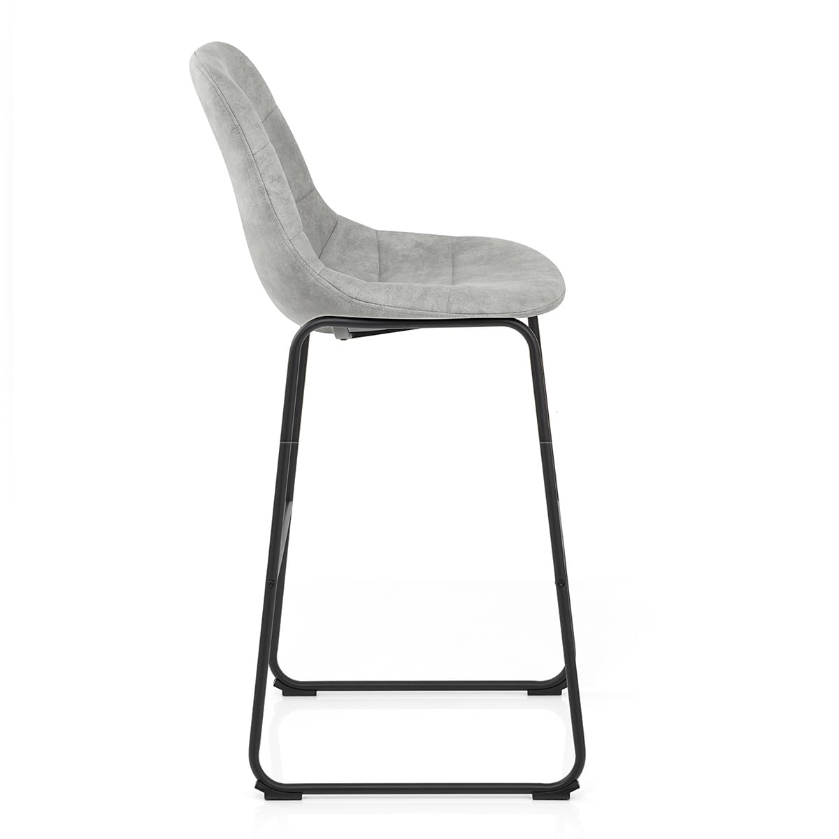 Sgabello Tessuto Anticato - Platina Grigio