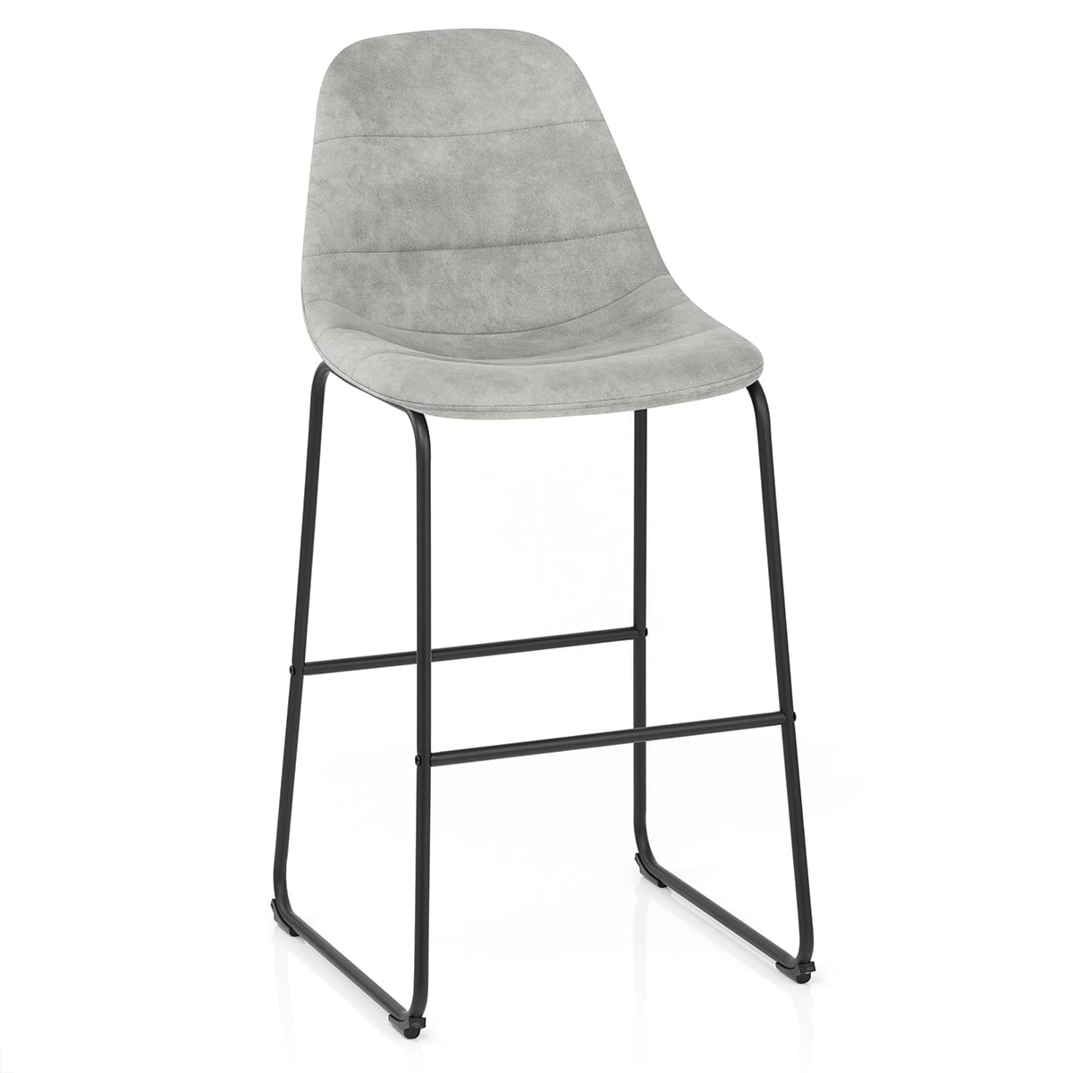 Sgabello Tessuto Anticato - Platina Grigio