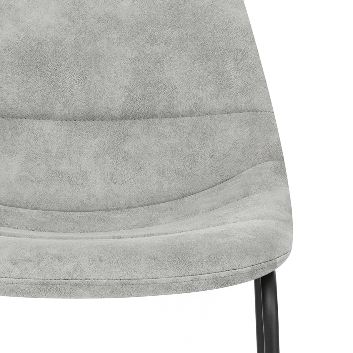 Sgabello Tessuto Anticato - Platina Grigio