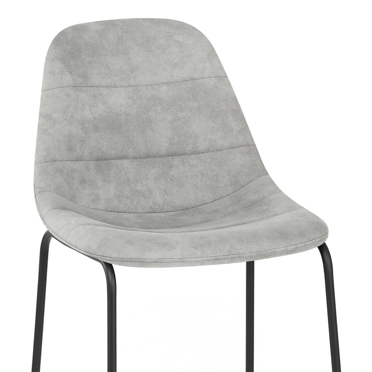 Sgabello Tessuto Anticato - Platina Grigio